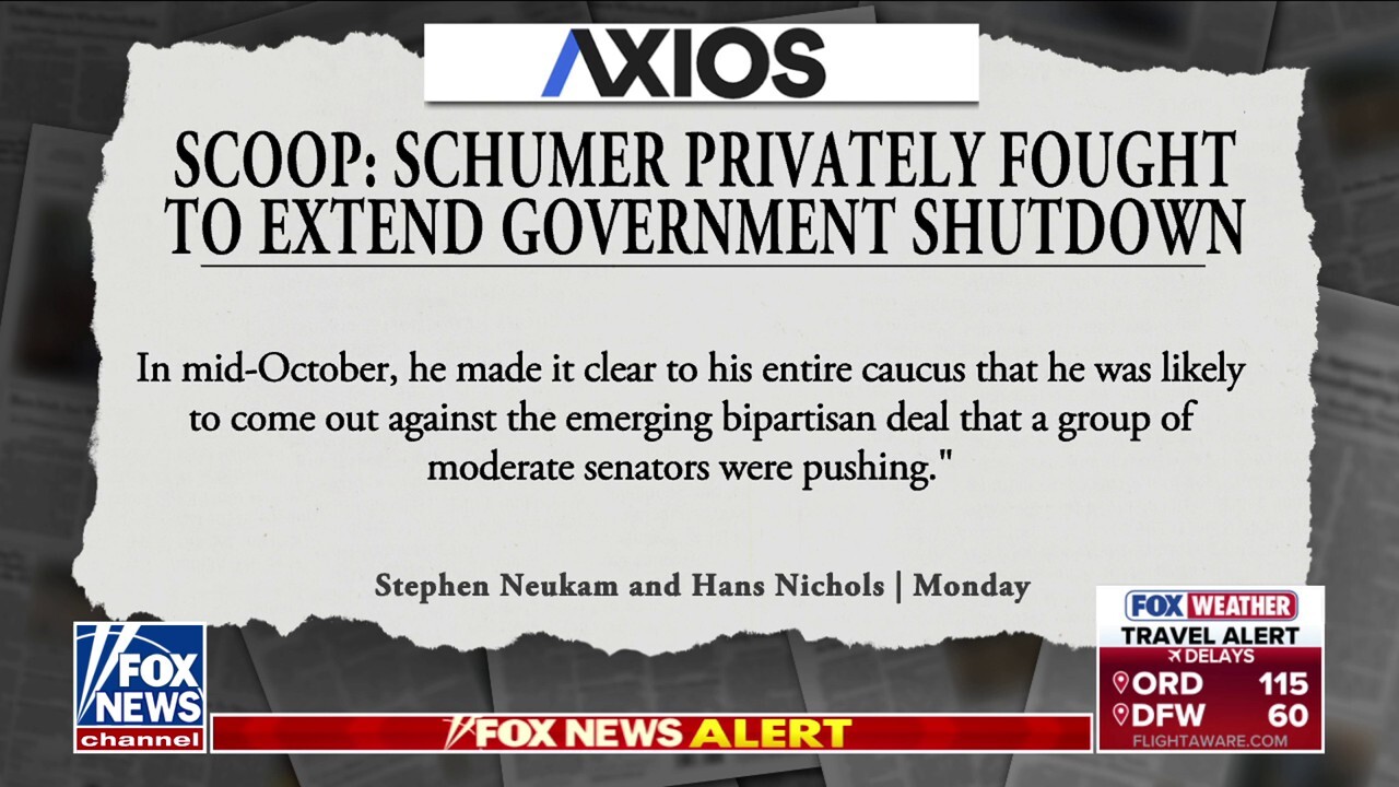 New report suggests Schumer privately fought to extend government shutdown