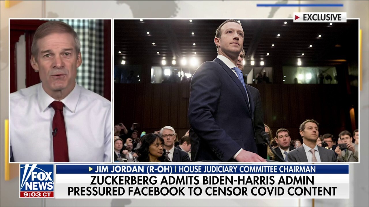 Jim Jordan pleased with Zuckerberg's censorship admission: Republicans are the 'party of free speech'