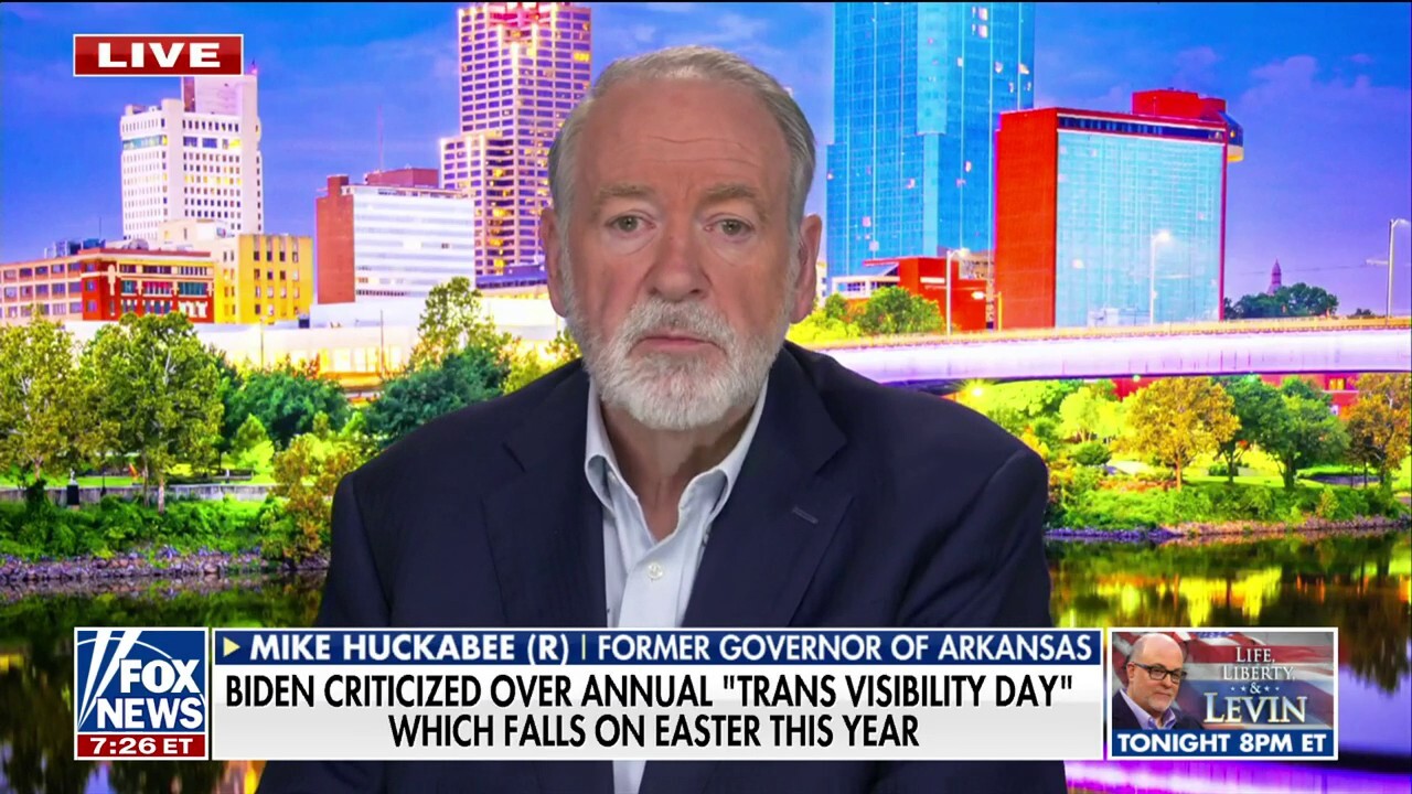 Huckabee slams Biden for recognizing 'trans visibility day' on Easter Sunday: 'Gone to la la land'