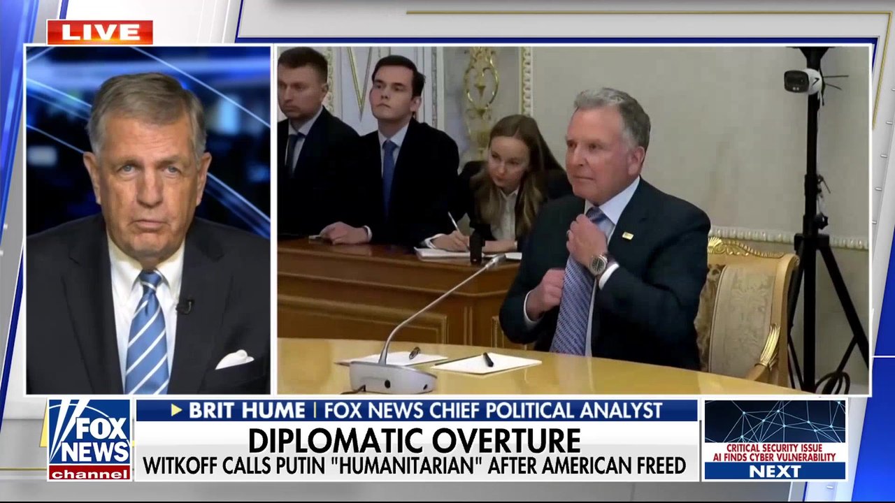 Brit Hume responds to Steve Witkoff calling Vladimir Putin a 'humanitarian'
