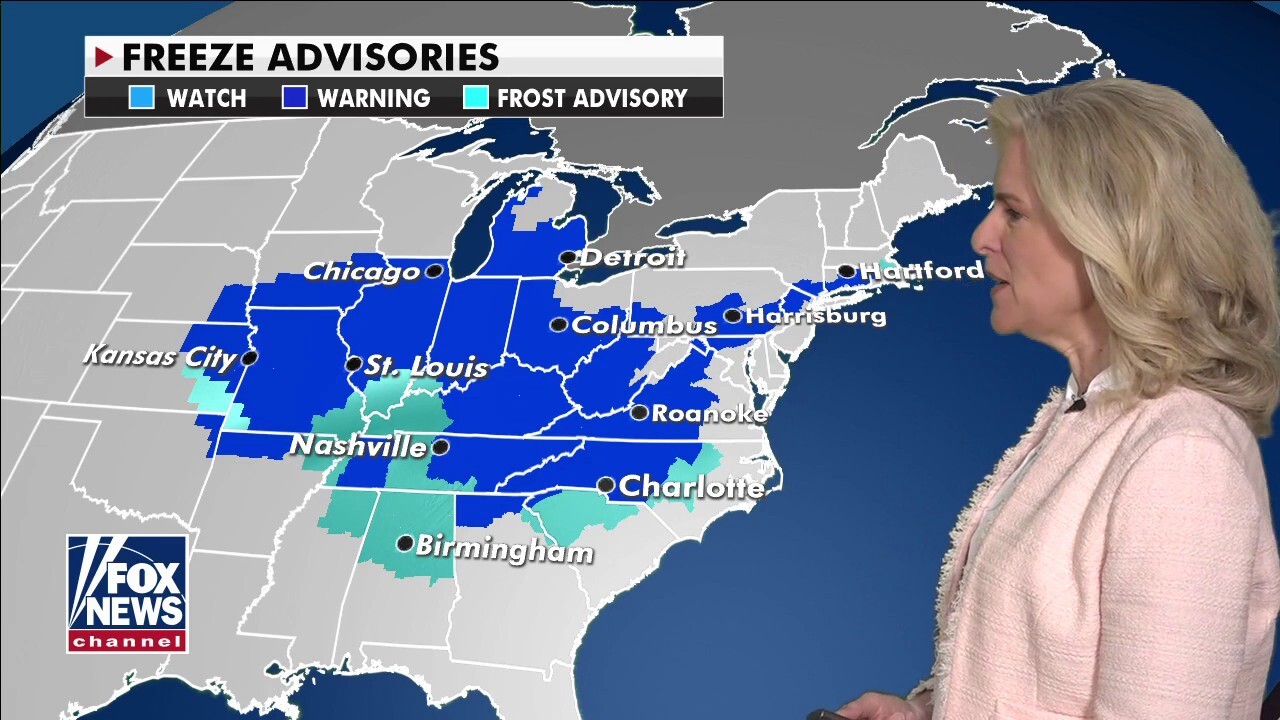 National weather forecast, April 22