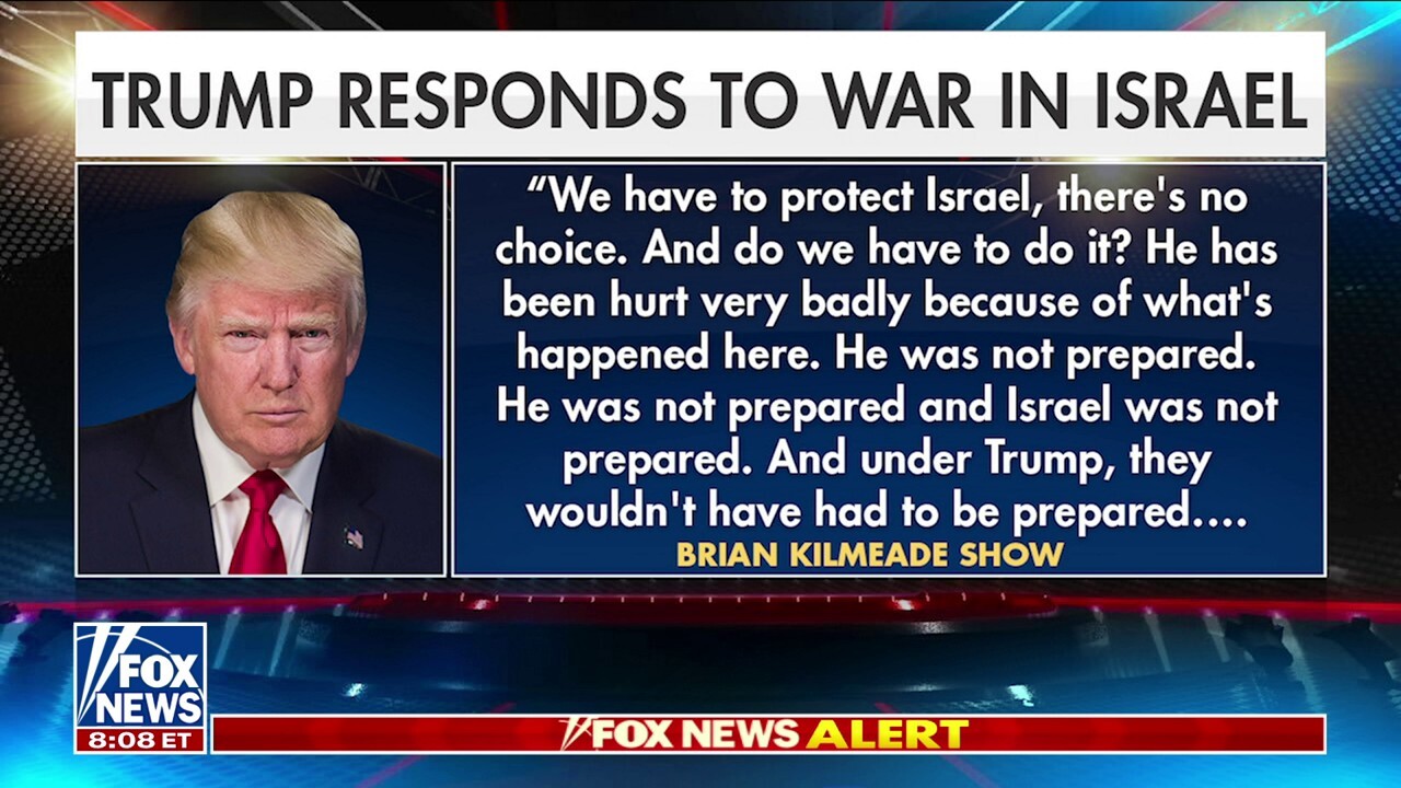 Trump says Netanyahu 'was not prepared' for Hamas attack