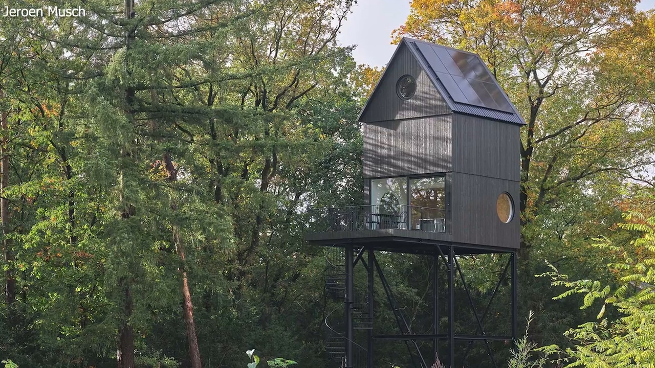 This tiny house looks like a looks like an oversize birdhouse