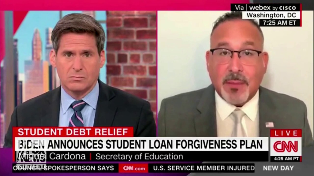 CNN presses Secretary of Education Miguel Cardona on cost of Biden's student loan debt handout