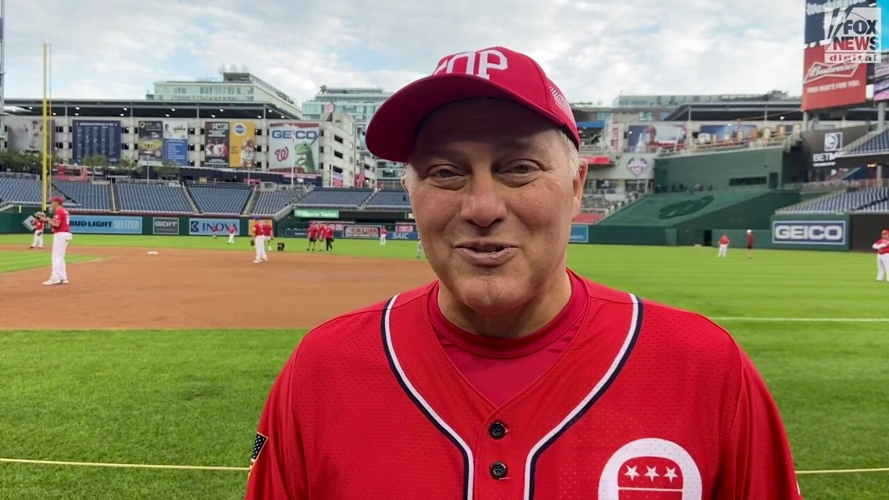 House Minority Whip Steve Scalise ahead of the Congressional Baseball Game for Charity