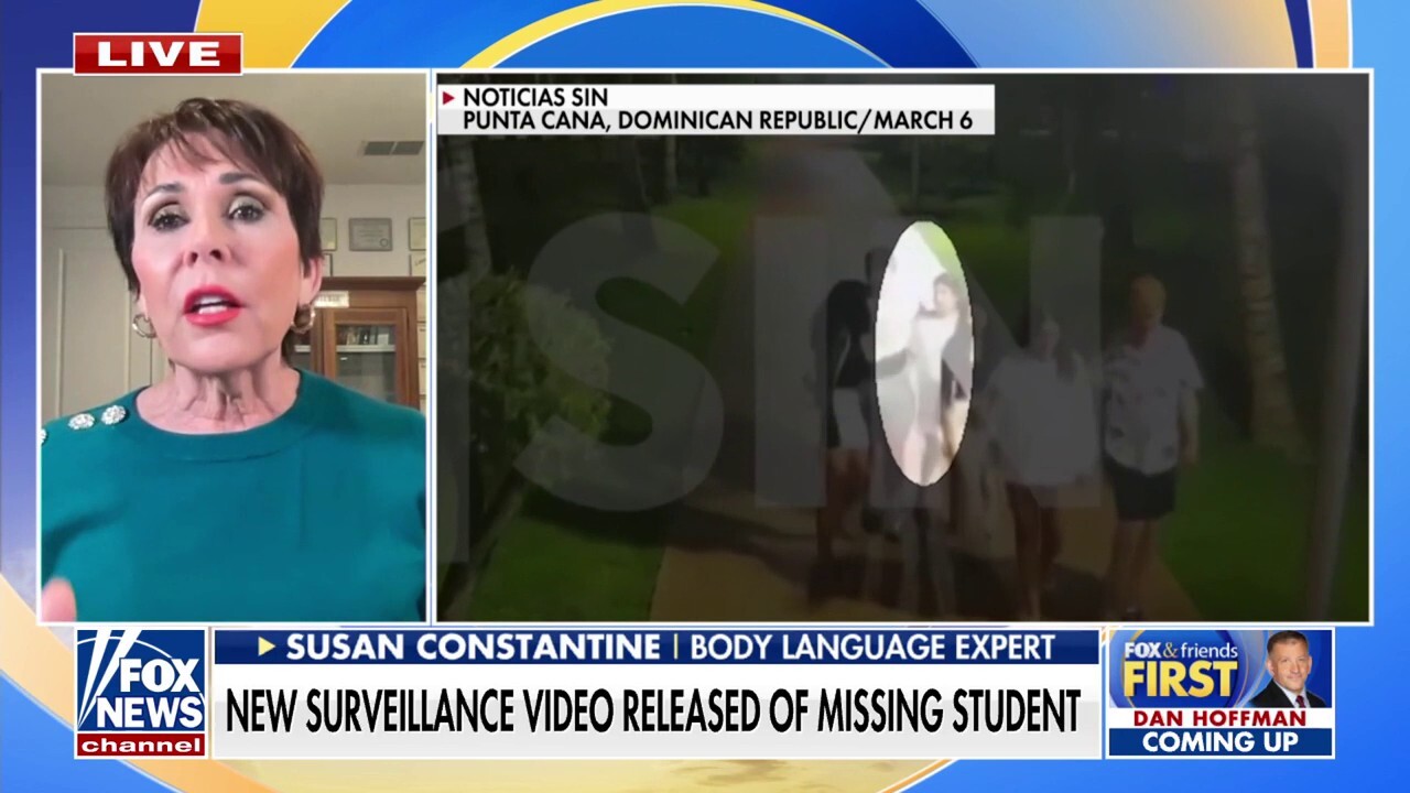 New surveillance footage shows missing US college student after officials name person of interest