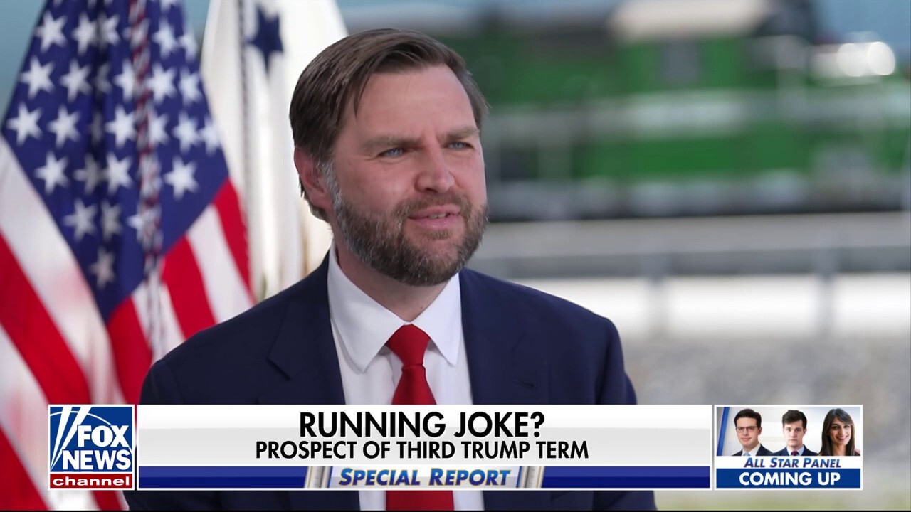 Vice President JD Vance addresses a third Trump term - and 'President AOC'