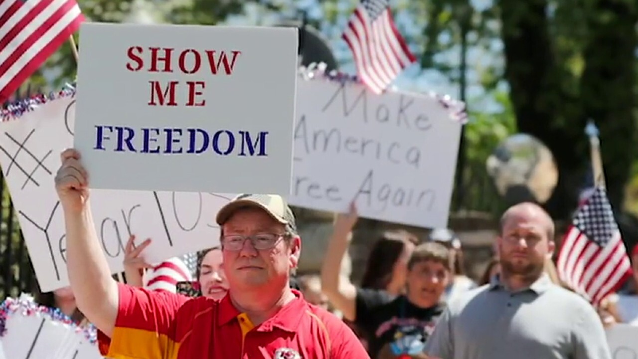 Protesters gather at Missouri Capitol to protest strict stay-at-home orders