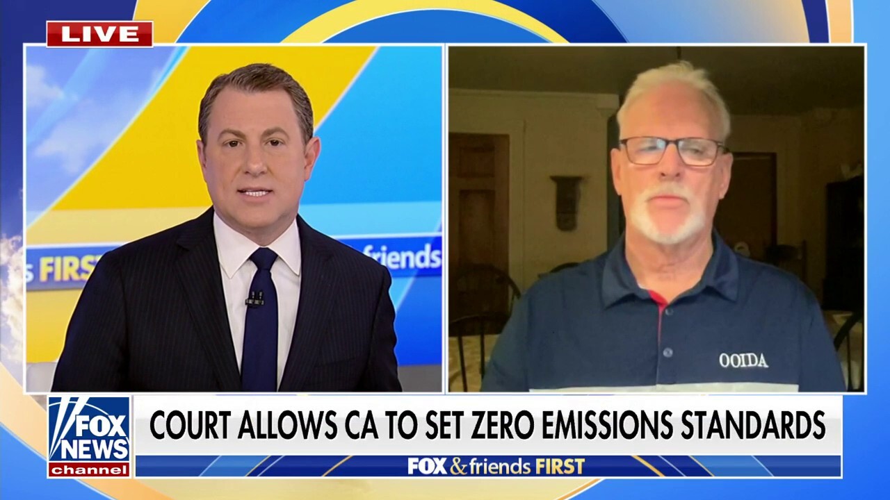 Ohio trucker Monte Wiederhold joined 'FOX & Friends First' to react to the news that a court allowed California to set zero emissions standards and how the move will impact the supply chain. 