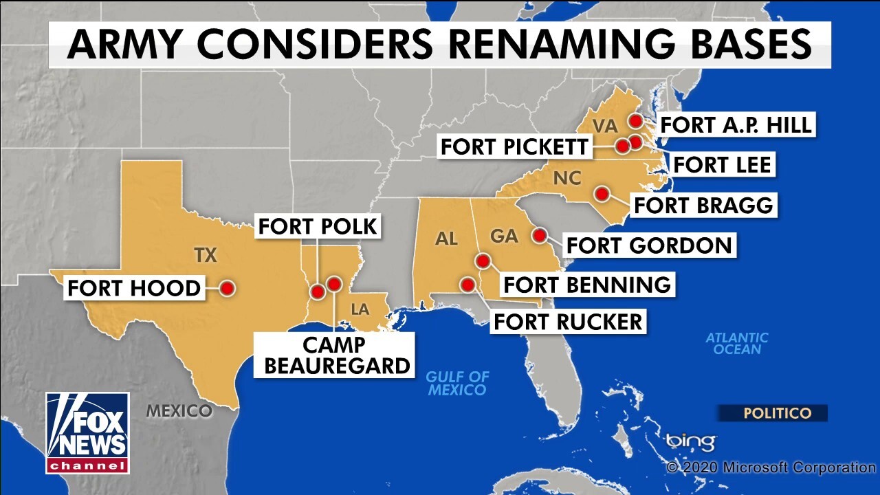 Army secretary open to renaming bases honoring Confederate leaders