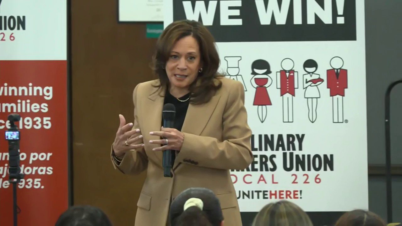 Kamala Harris speaks at Las Vegas union event while campaigning for Democrats ahead of midterms