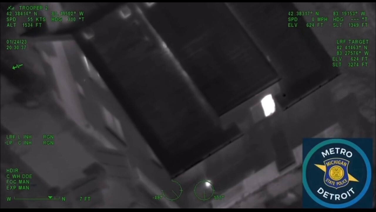 Michigan police release video of man pointing laser, firing gun at helicopter