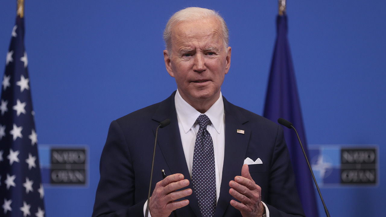 President Biden receives a briefing on the humanitarian response in Ukraine