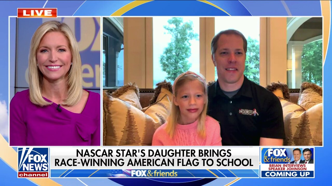 NASCAR star’s daughter brings race-winning American flag to school: I’m so ‘proud’