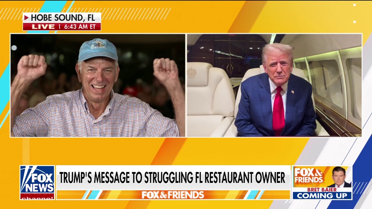 Trump surprises Florida restaurant owner struggling to stay open, encourages diners to ‘keep it going’