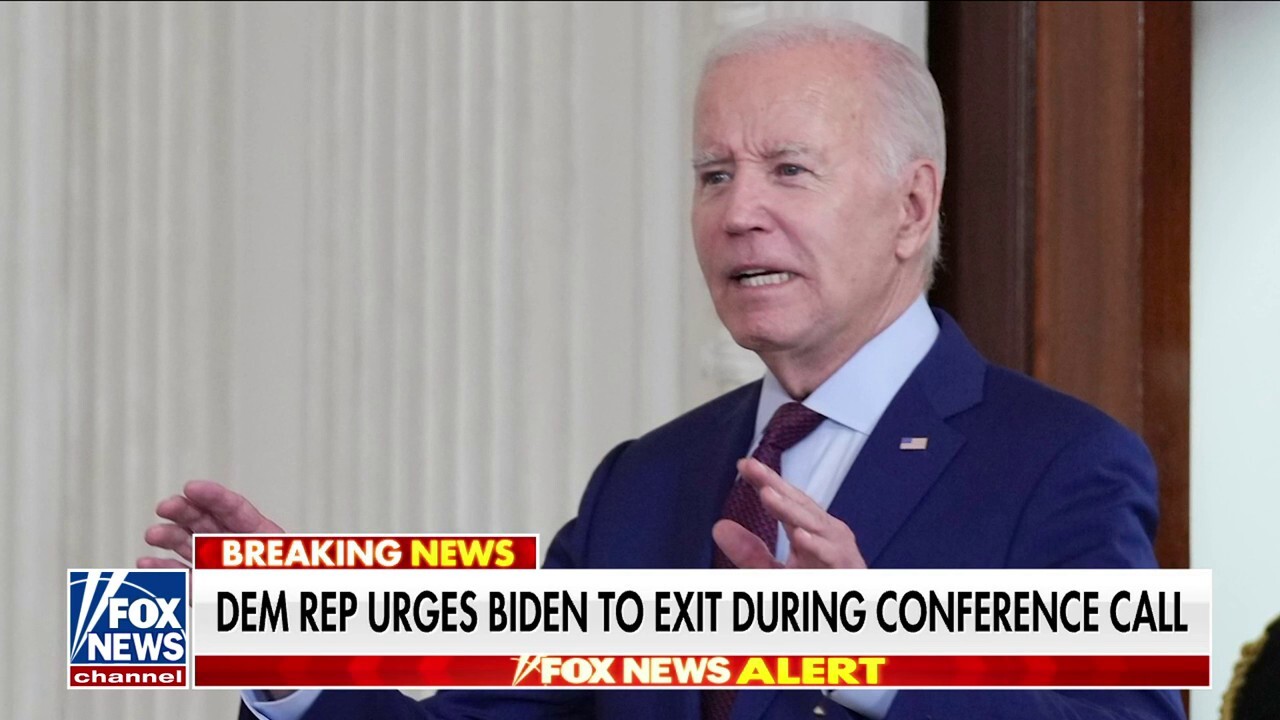 Democratic congressman urges Biden to leave 2024 race during conference call