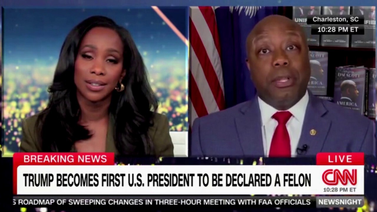 Tim Scott clashes with CNN host after Trump's conviction in New York: 'No, you can't correct me on this'