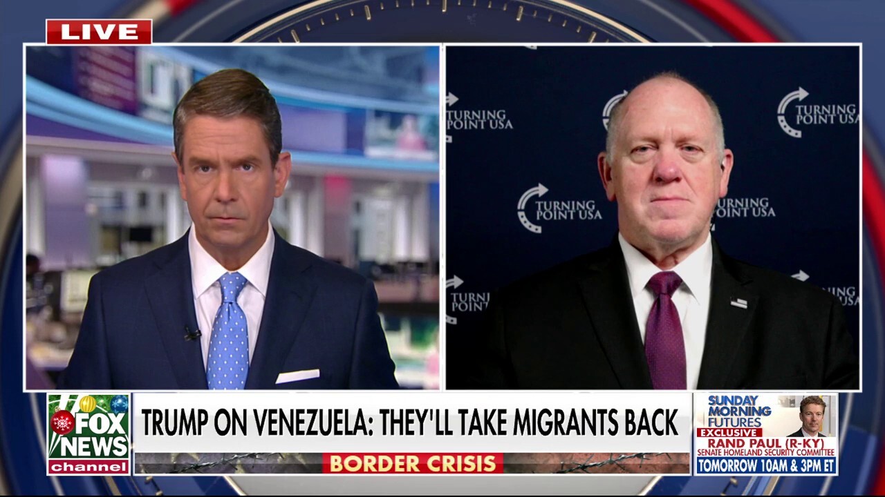 Tom Homan reacts to Tren De Aragua arrests: ‘We’re going to lock them up’