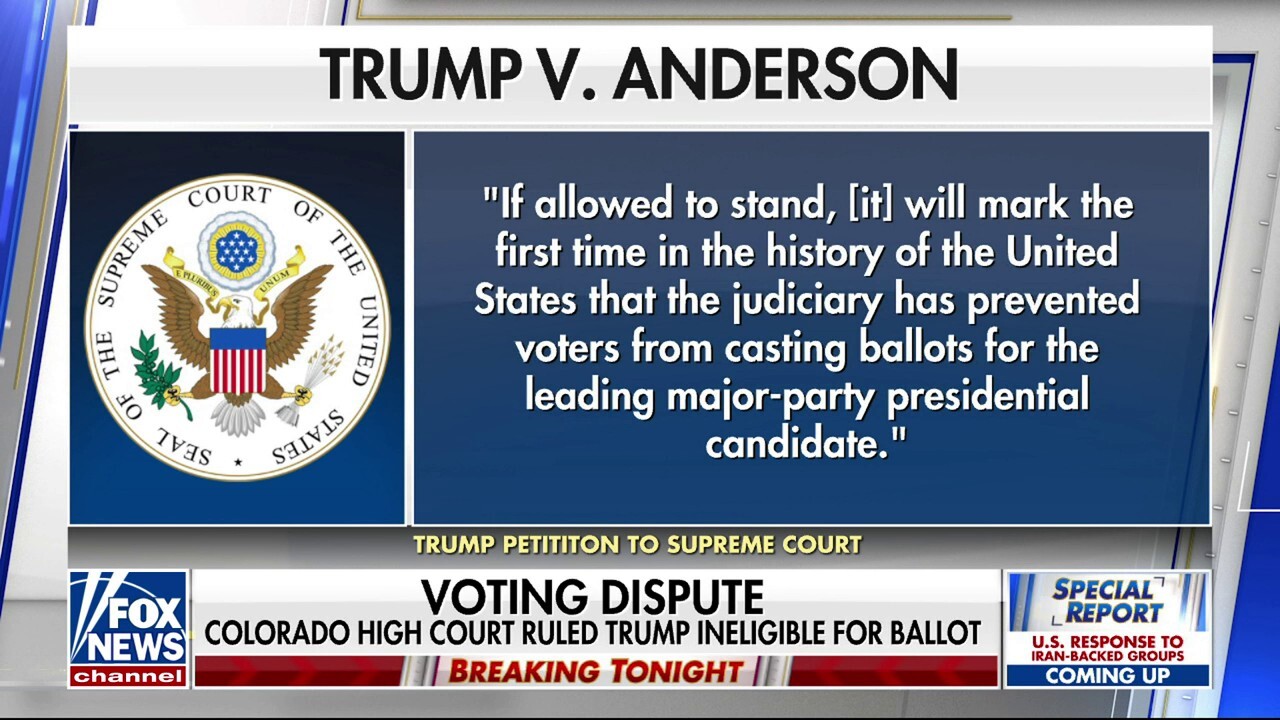 Supreme Court to hear Trump Colorado ballot appeal