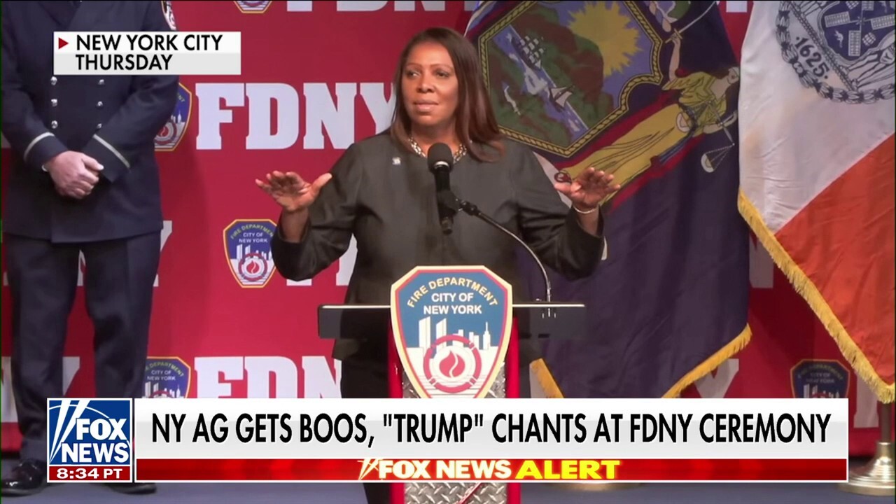 NY AG greeted with boos, ‘Trump’ chants at fire department ceremony