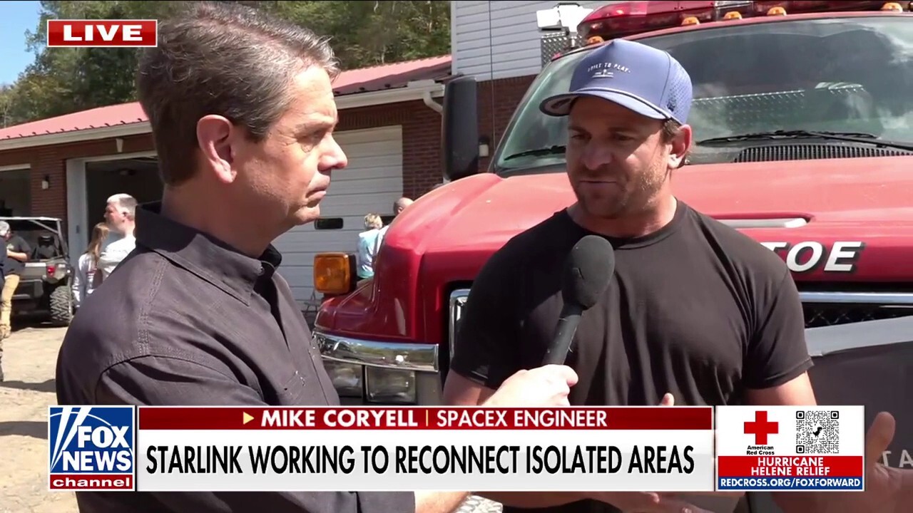 Fox News' Griff Jenkins speaks with SpaceX engineer Mike Coryell and Samaritan's Purse's Edward Graham on the impact of Starlink deliveries and its deployment in areas affected by Hurricane Helene.