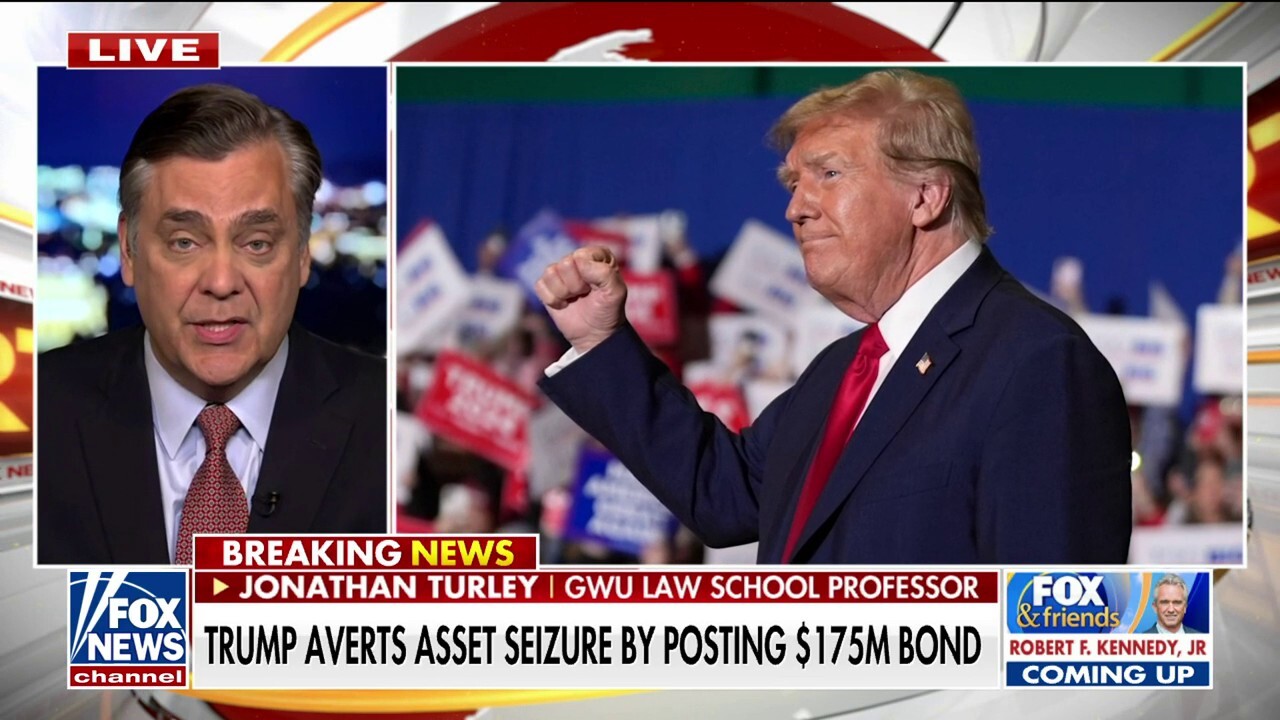 Jonathan Turley reacts to Trump posting bond in civil trial: The integrity of the NY legal system is at stake