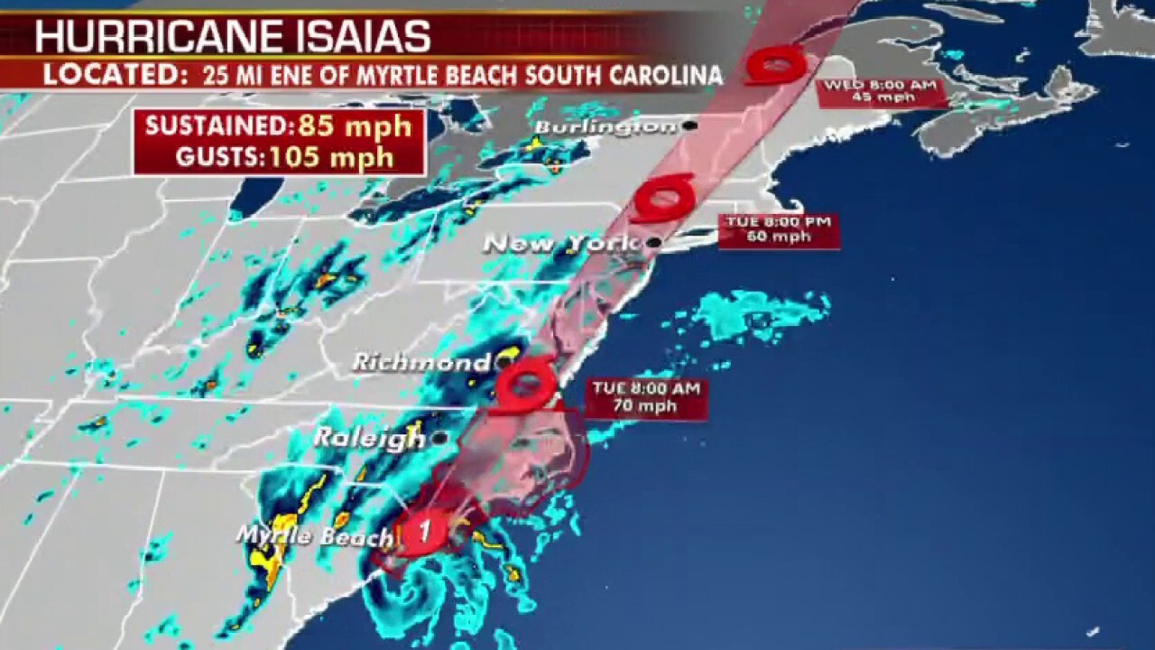 Hurricane Isaias makes landfall in North Carolina	