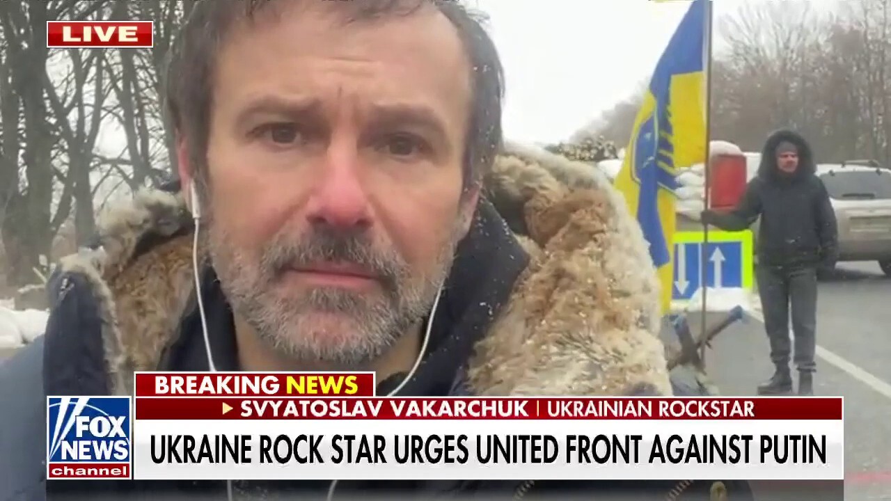 Ukrainian rock star calling for united front against Russia and Putin