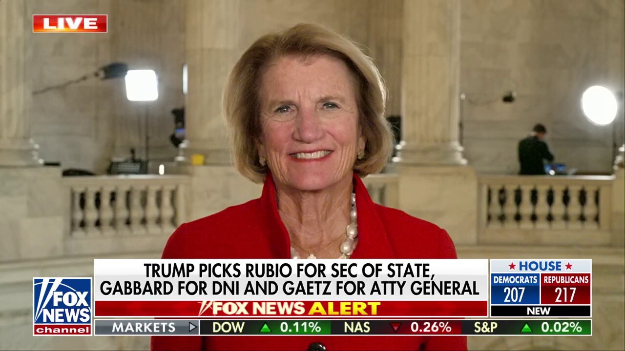 Sen. Shelley Moore Capito, R-W.Va., reacts to President-elect Trump picking Rep. Matt Gaetz, R-Fla., as his attorney general on 'Your World.'