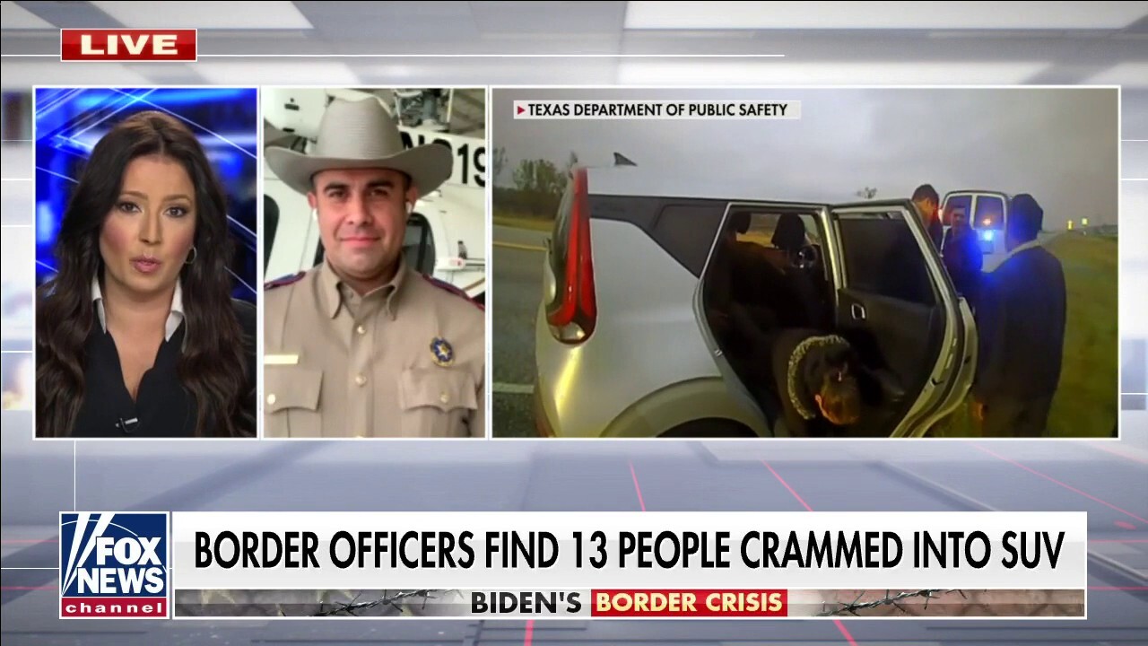 Border officers find 13 people crammed into SUV