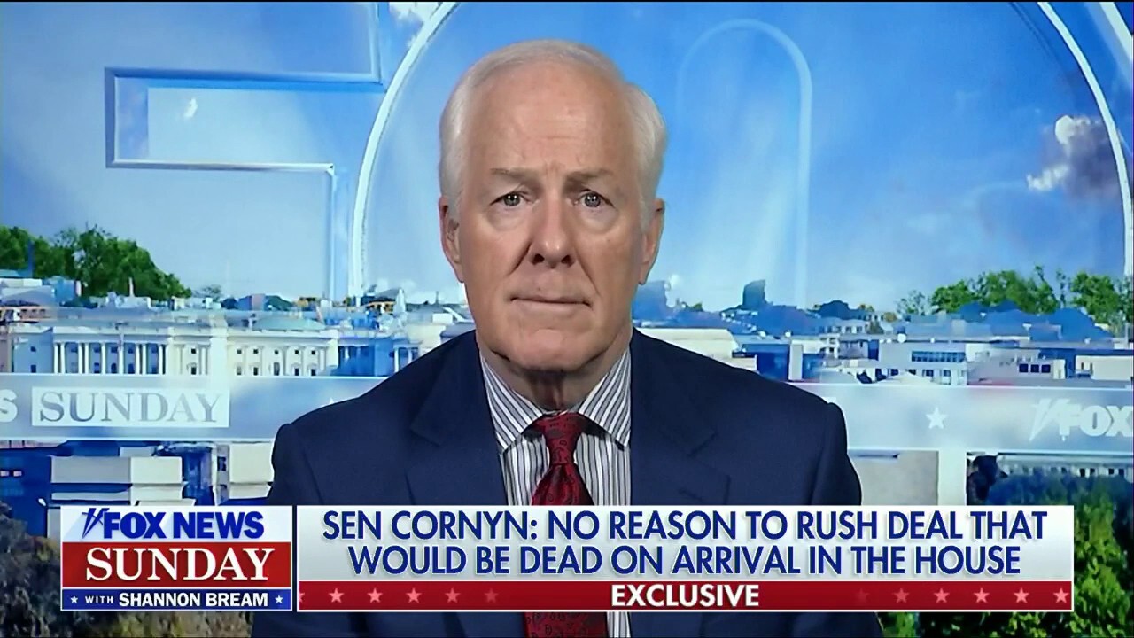 Sen. John Cornyn, R-Texas, joins ‘Fox News Sunday’ to discuss the GOP’s ongoing efforts to reach an agreement with Democrats on a border security package and Republicans' investigation into President Biden.