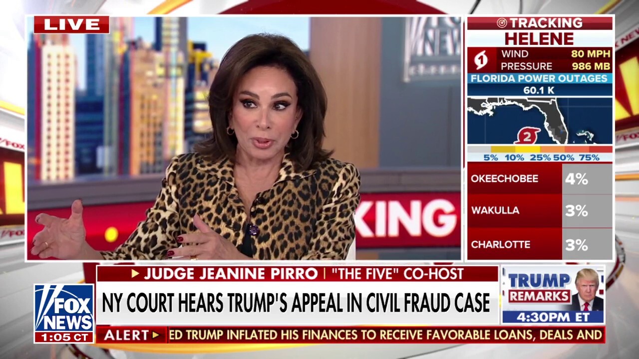 Judge Jeanine on civil fraud trial: The judge was so biased as it related to Trump