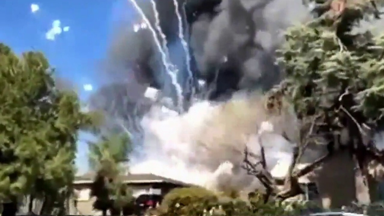 Two killed in California explosion caught on tape