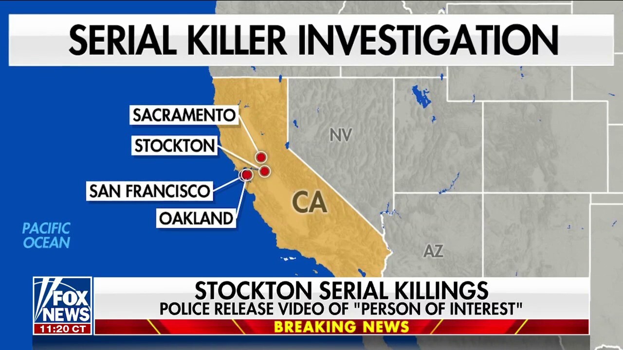 Stockton serial killings: Police release video of 'person of interest' in case