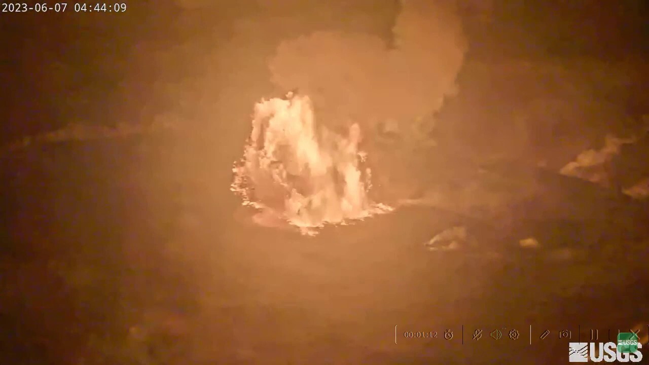 Kilauea erupts during the early morning hours