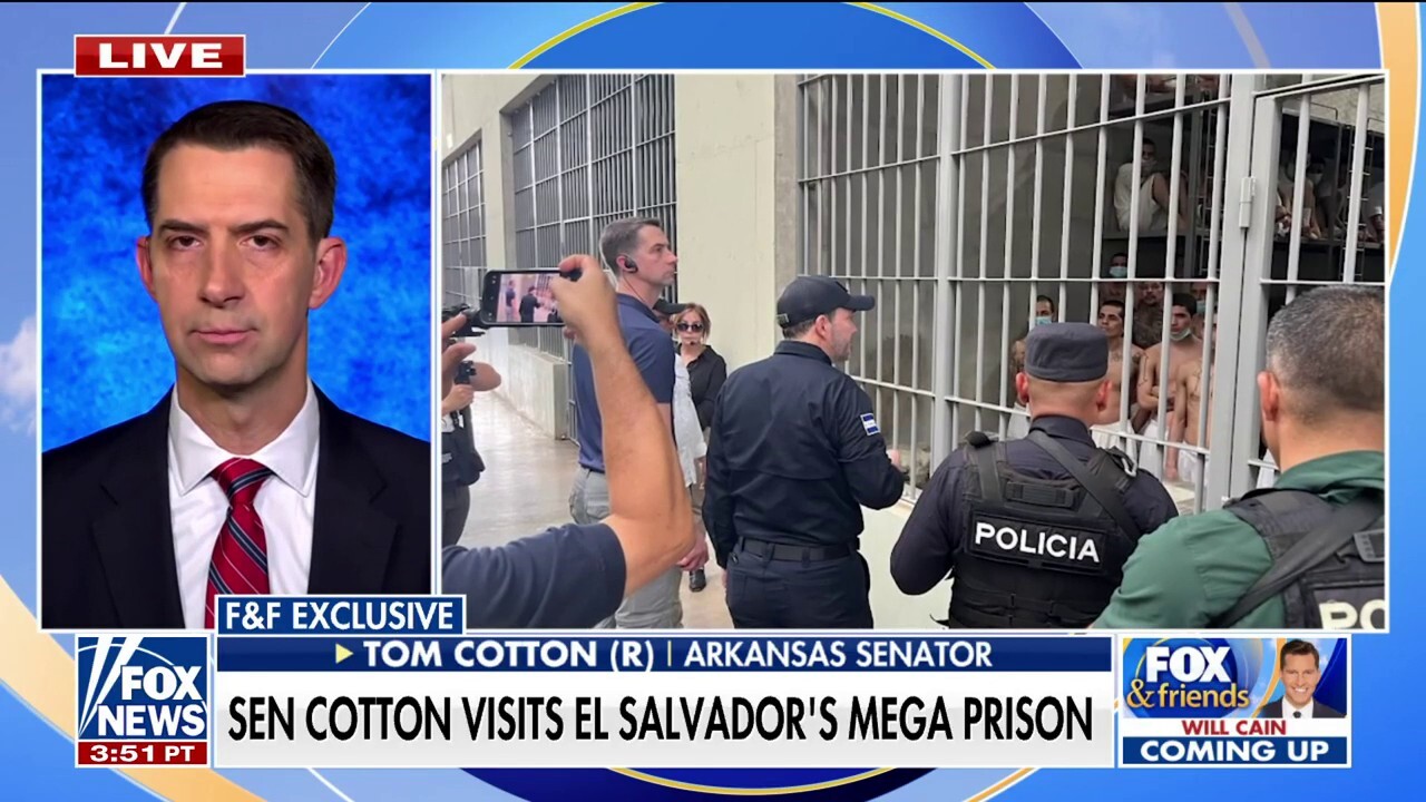 Sen. Cotton gets an inside look at El Salvador's mega prison, becomes first US official to enter