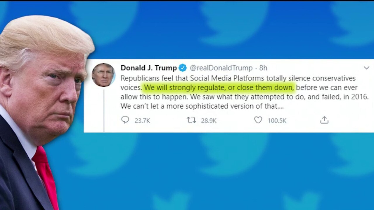 Twitter faces backlash over warning on Trump tweets	