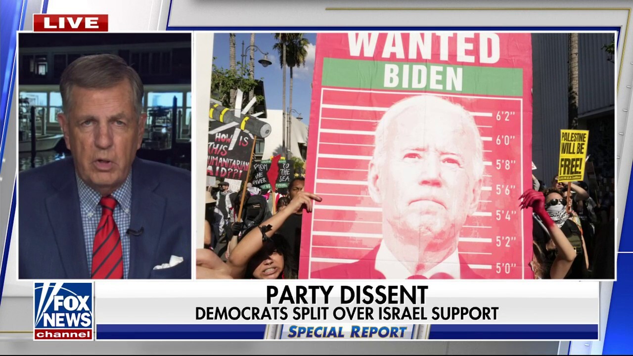 Brit Hume: Biden 'trapped' straddling supporting Israel over Democratic party dissent