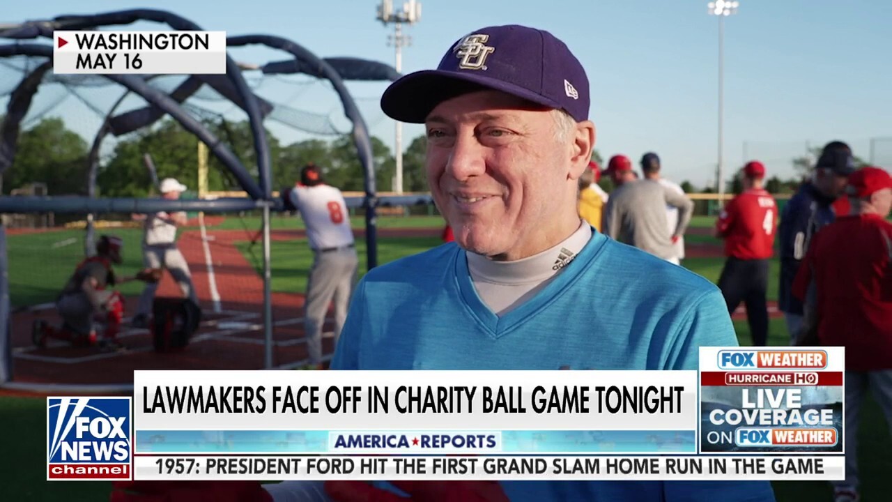 Steve Scalise back on the field for congressional baseball game after cancer battle