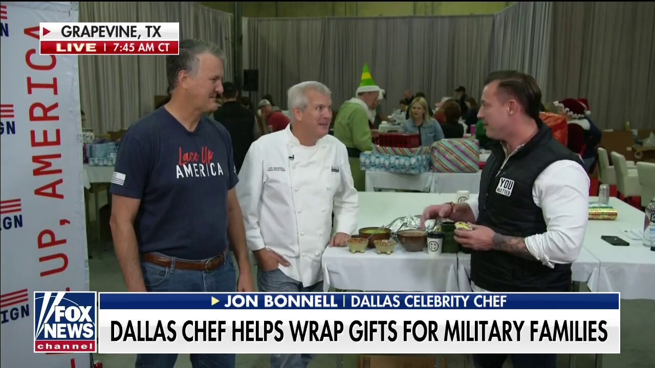 Dallas chef joins Boot Campaign to wrap presents and serve breakfast to military families