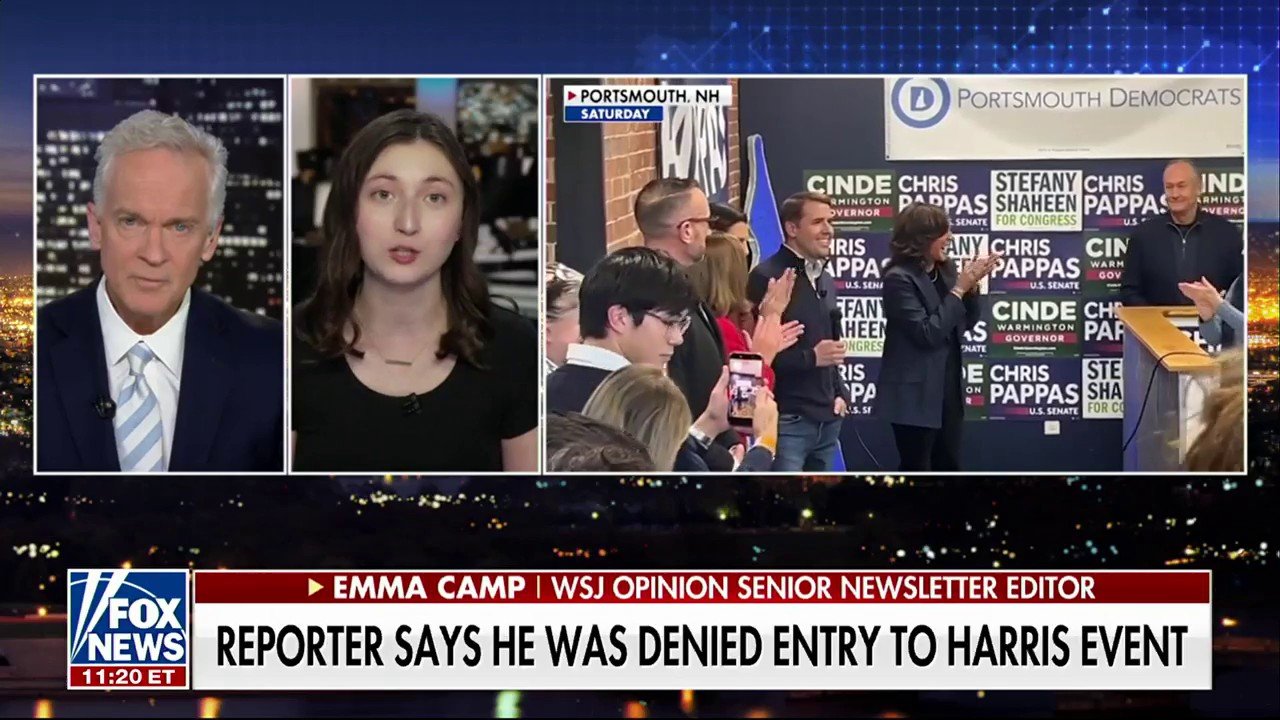 New Hampshire reporter claims he was denied entry to Kamala Harris event