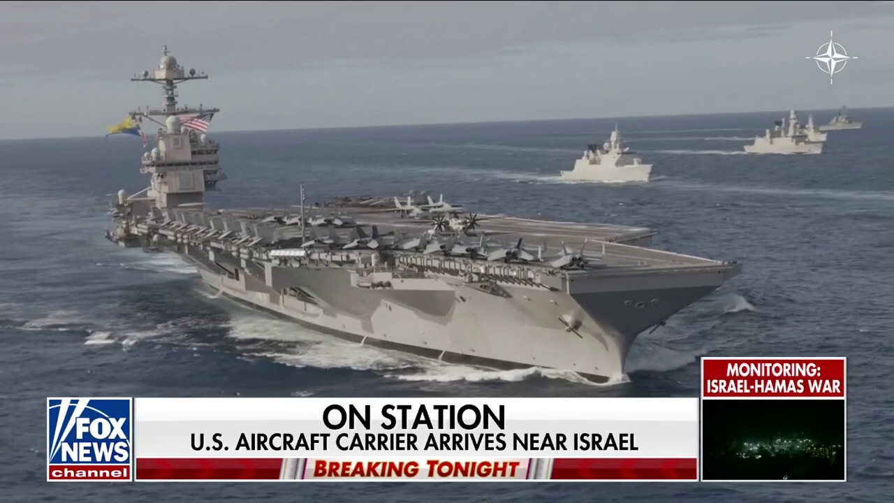 US aircraft carrier arrives near Israel