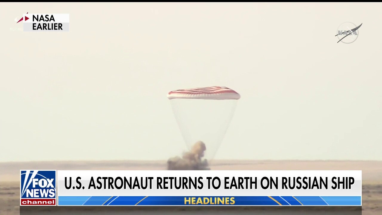 American astronaut returns to Earth on Russian space capsule 