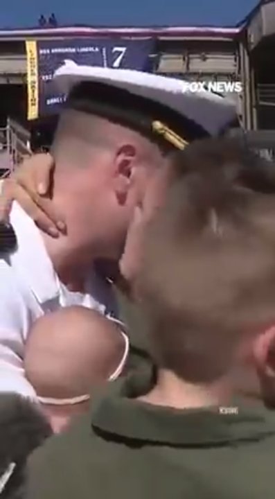 USS Abraham Lincoln sailors meet babies for first time