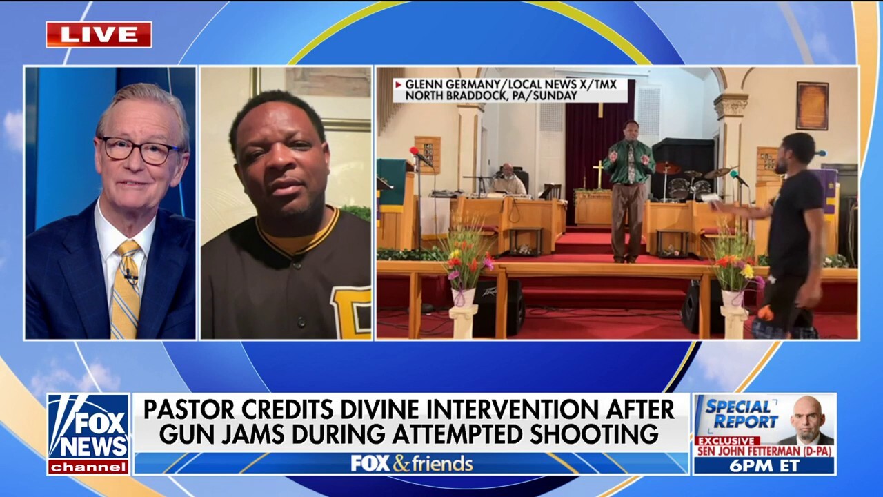 Glenn Germany, pastor at Jesus' Dwelling Place Church in Pennsylvania, tells his side of the story after an attempted shooter's gun jammed while aimed in his direction.