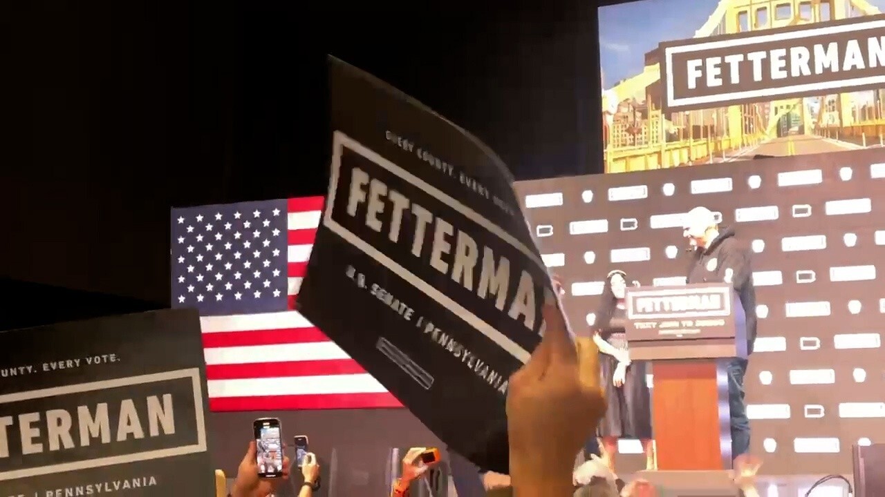 Watch Fetterman supporters celebrate projected victory in Pennsylvania