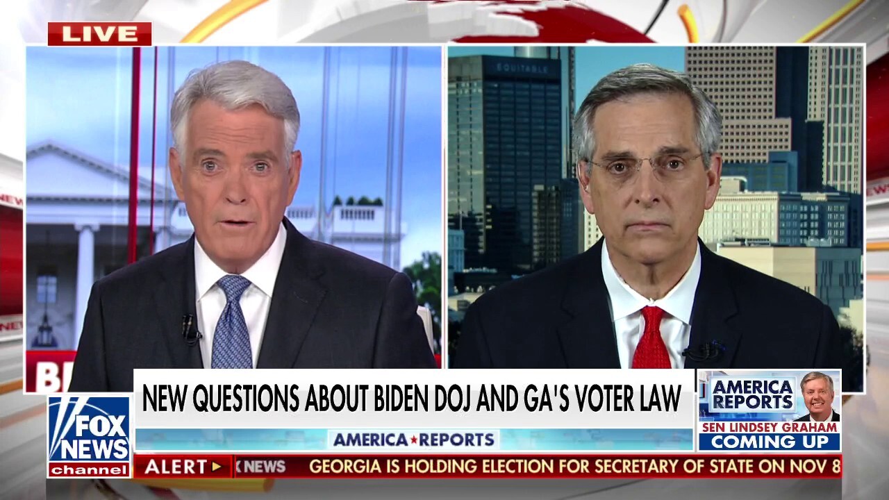 GA secretary of state has ‘proof’ Biden’s DOJ coordinated with liberal groups to challenge state’s voting law