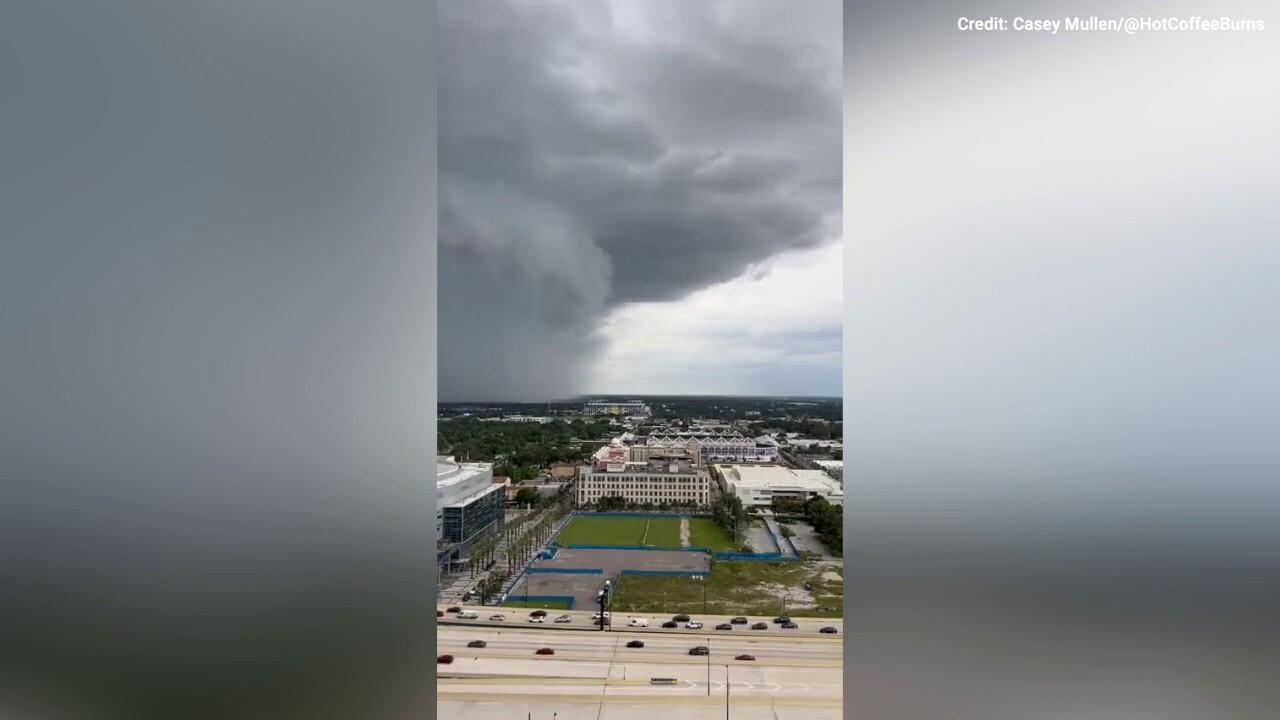 Storm clouds move inland ahead of Hurricane Idalia's landfall 