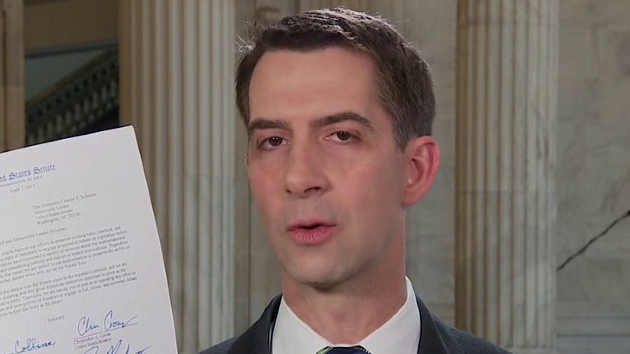 Tom Cotton: Democrats who want to end filibuster signed letter to keep it four years ago
