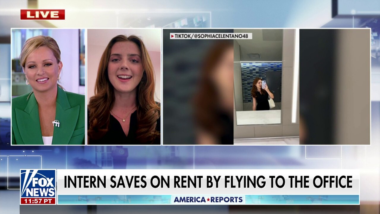 Intern commutes to office by plane to save rent